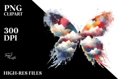 Colorful Butterfly Silhouette PNG Product Image 2