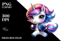 Cute Baby Unicorn with Cool Haircut, PNG Product Image 2