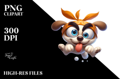 Whimsical Puppy with Bandana, Transparent PNG Product Image 2