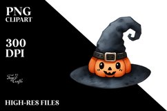 Funny Halloween Hat Watercolor | Sublimation Clipart Product Image 3