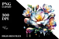 Shiny Freesia | Sublimation | Clipart Product Image 3