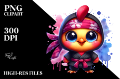 Cute Vibrant Baby Rooster PNG Product Image 2