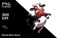 Goofy Holstein Cow PNG Product Image 2