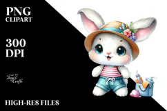 Cute Baby Rabbit for the Beach, Transparent PNG Product Image 2