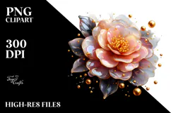 Glossy Camellia Made of PNG Product Image 2