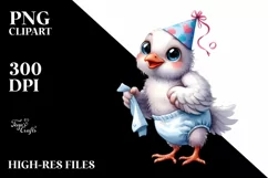 Baby Dove Standing | Watercolor Clipart Product Image 3