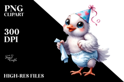 Baby Dove Standing | Watercolor Clipart Product Image 2