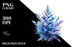 Splash of Abstract Lobelia Watercolor Product Image 1