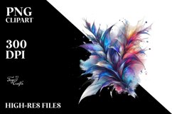 Splash of Abstract Lobelia Watercolor Product Image 1