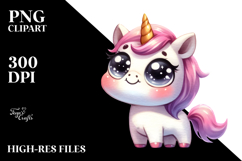 Simple Funny Baby Face Expressive Unicorn Product Image 2