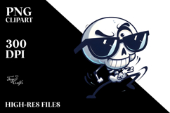 Cartoony Skeleton with Sarcastic Eyes, Trending PNG Product Image 2