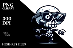 Cartoony Skeleton with Sarcastic Eyes, Trending PNG Product Image 2