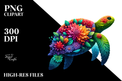 Vibrant Abstract Turtle PNG Product Image 2