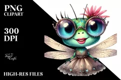Detailed Dragonfly Vintage Clipart Product Image 1
