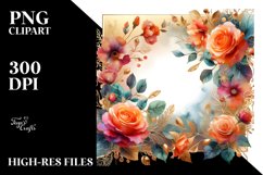 Watercolor Abstract Vibrant Oranges | Sublimation | Clipart Product Image 3