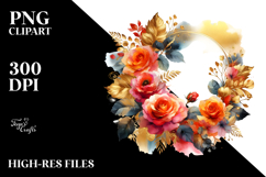 Vibrant Watercolor Horizontal Frame | Sublimation Clipart Product Image 2