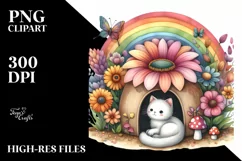 Cat House Made of Large Flower Product Image 1