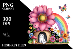 Cat House Made of Large Flower Product Image 2