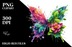 Vibrant Abstract Butterfly PNG Product Image 3