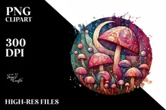 Detailed Mushroom, High-Res PNG Product Image 3