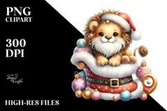 Watercolor Whimsical Cute Lion PNG Product Image 2