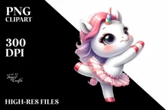 Cute Baby Unicorn Dancer | Sublimation | Clipart Product Image 3