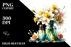 Abstract Bottle with Daffodil Product Image 2