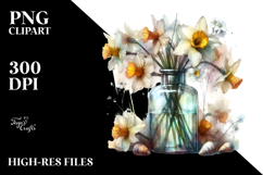 Abstract Bottle with Daffodil Product Image 2