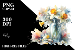 Abstract Bottle with Daffodil Product Image 2
