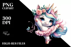 Cute Baby Unicorn Dancer | Sublimation | Clipart Product Image 1