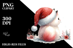 Cat with Santa Hat, PNG Product Image 2