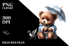 Baby Bear Watercolor PNG Product Image 2