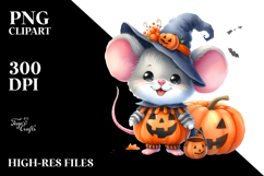 Cute Baby Mouse Dressed for Halloween PNG Product Image 2