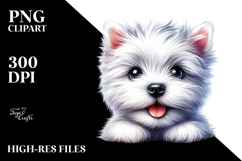 Happy West Highland White Terrier with Crazy Fur Product Image 2