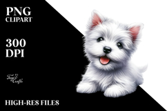 Happy West Highland White Terrier with Crazy Fur Product Image 2