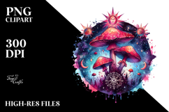 polar bear on Celestial Mushroom, PNG Product Image 2