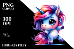 Cute Baby Unicorn Dancing PNG Product Image 2