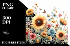 Colorful Sunflower, Transparent PNG Product Image 3