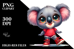 Expressive Koala Standing Up | Sublimation Clipart Product Image 2