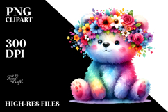 Vibrant Bear with Flower Crown Product Image 2