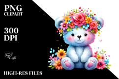 Vibrant Bear with Flower Crown Product Image 2