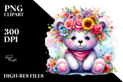 Vibrant Bear with Flower Crown Product Image 2