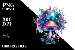 Magical Celestial Mushroom Watercolor Splash | Sublimation | Product Image 1