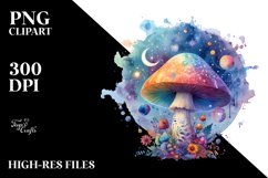 Magical Celestial Mushroom Watercolor Splash | Sublimation | Product Image 3