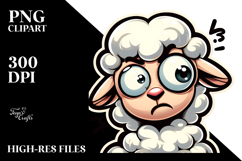 Dramatic Lamb with Winking Eye, Vector Art Product Image 2