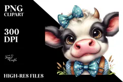 Funny Baby Cow PNG Product Image 2