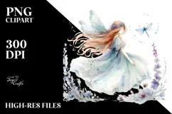 Washed Watercolor Boho Fairy, Transparent PNG Product Image 2