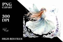Washed Watercolor Boho Fairy, Transparent PNG Product Image 1
