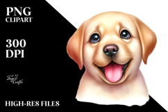 Cute Labrador Retriever Watercolor PNG Product Image 2