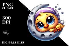 Small Baby Goldfinch Moon Nap | Clipart Product Image 3